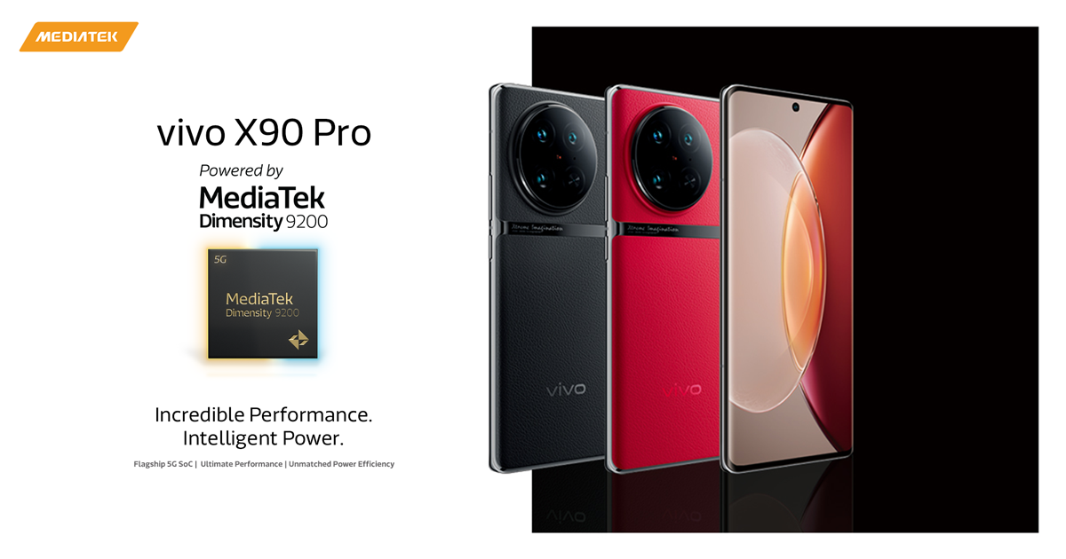 vivo X90 Pro is the first flagship smartphone powered by MediaTek Dimensity 9200